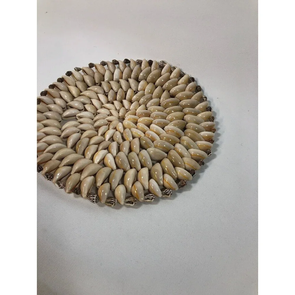 Vintage Glossy Conch Sea Shell Trivets 9